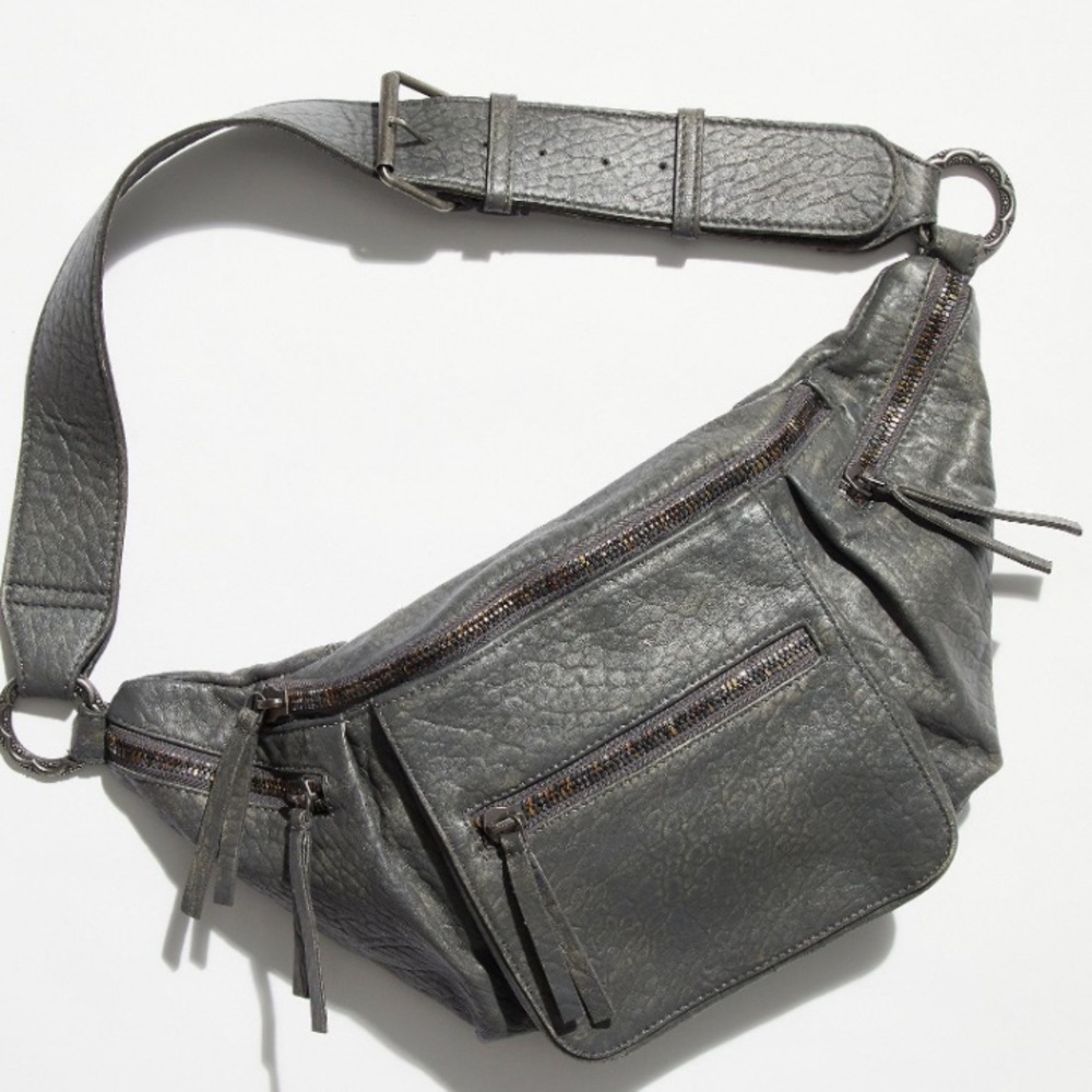 Free people Austen sling bag distressed gray like new